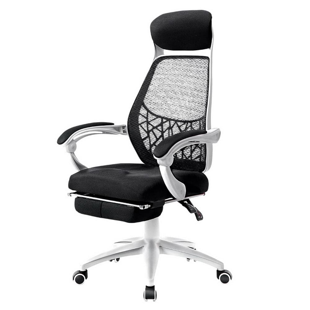 Artiss Mesh Office Chair Recliner (Black/White) - image 1