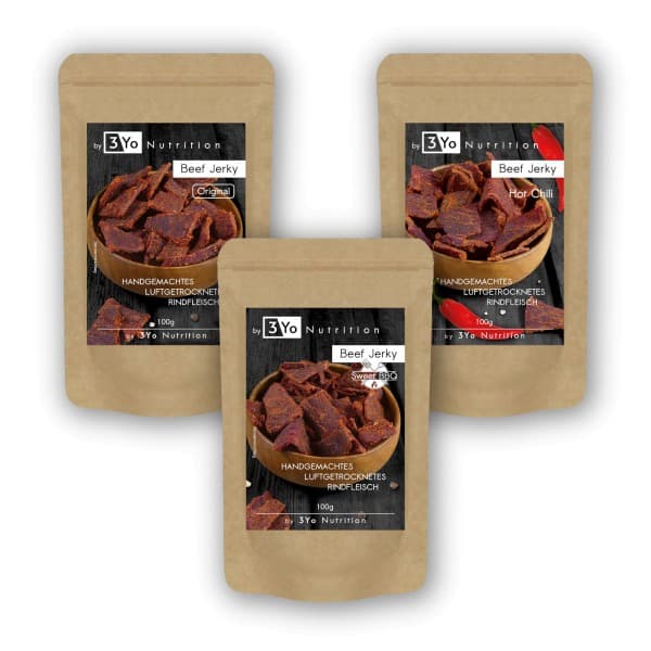 1kg Beef Jerky - 3 Sorten Mix - image 1