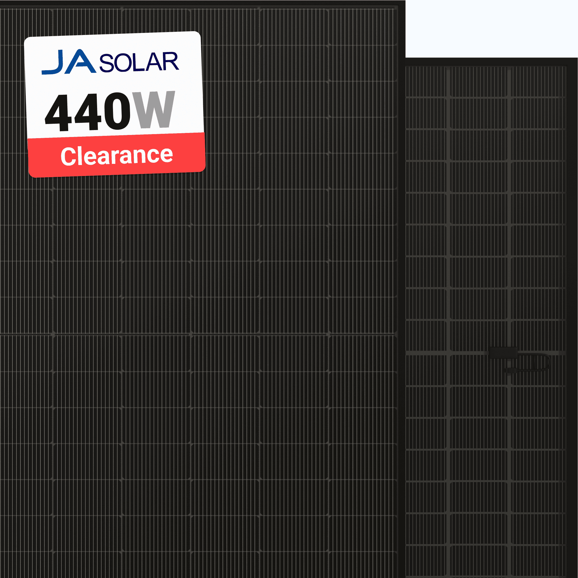 JA Solar 440W Solar Panel 108 Cell TOPCon Bifacial All-Black JAM54D41-440/MB Clearance - image 1