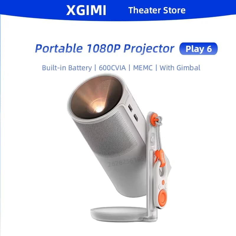 XGIMI Play 6 Mini 1080P Portable Projector with Built-in Battery WiFi MEMC - image 1