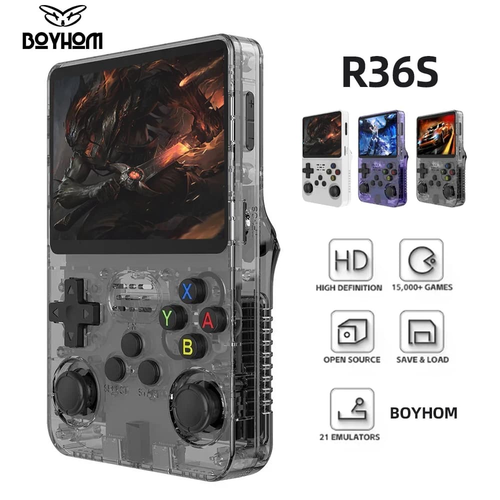 128G R36S Retro Handheld Video Game Console Linux System 3.5 Inch IPS Screen R35s Pro Portable Pocket Video Player 64GB Games - image 1