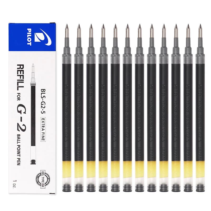 PILOT BLS-G2 Gel Pen Refills 0.5mm Bullet Nib 12pcs (Black, Red, Blue) - image 1