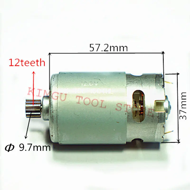 12 Teeth Replacement Motor DC 12V for BOSCH Cordless Drill Models GSR12V, GSR12-2, GSB12VE-2, GDR12V RS-550PC-8019 - image 1