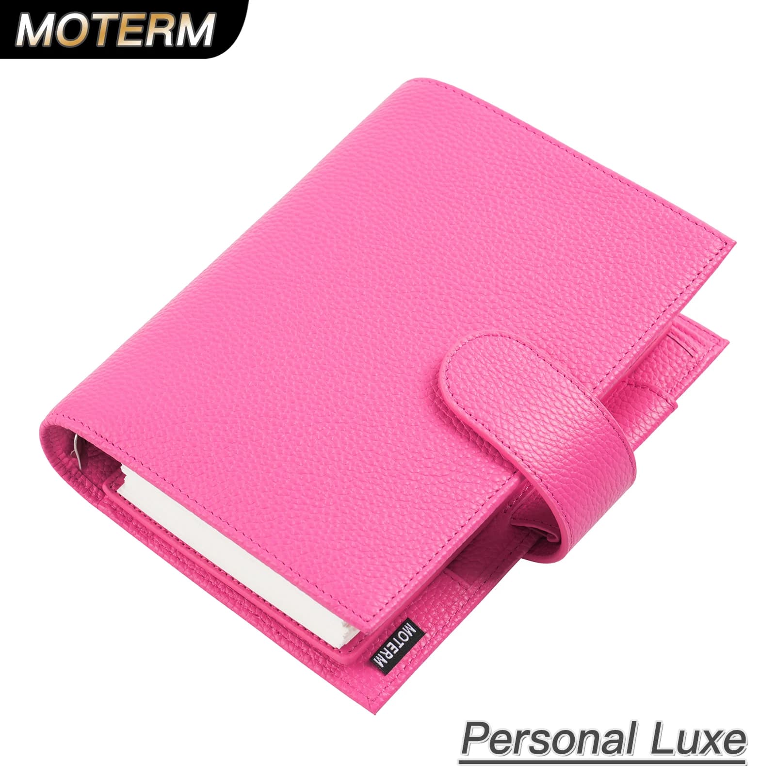 Moterm Luxe 2.0 Personal Size Planner with 30 MM Rings Binder Genuine Pebbled Grain Leather Notebook Diary Agenda Organizer - image 1