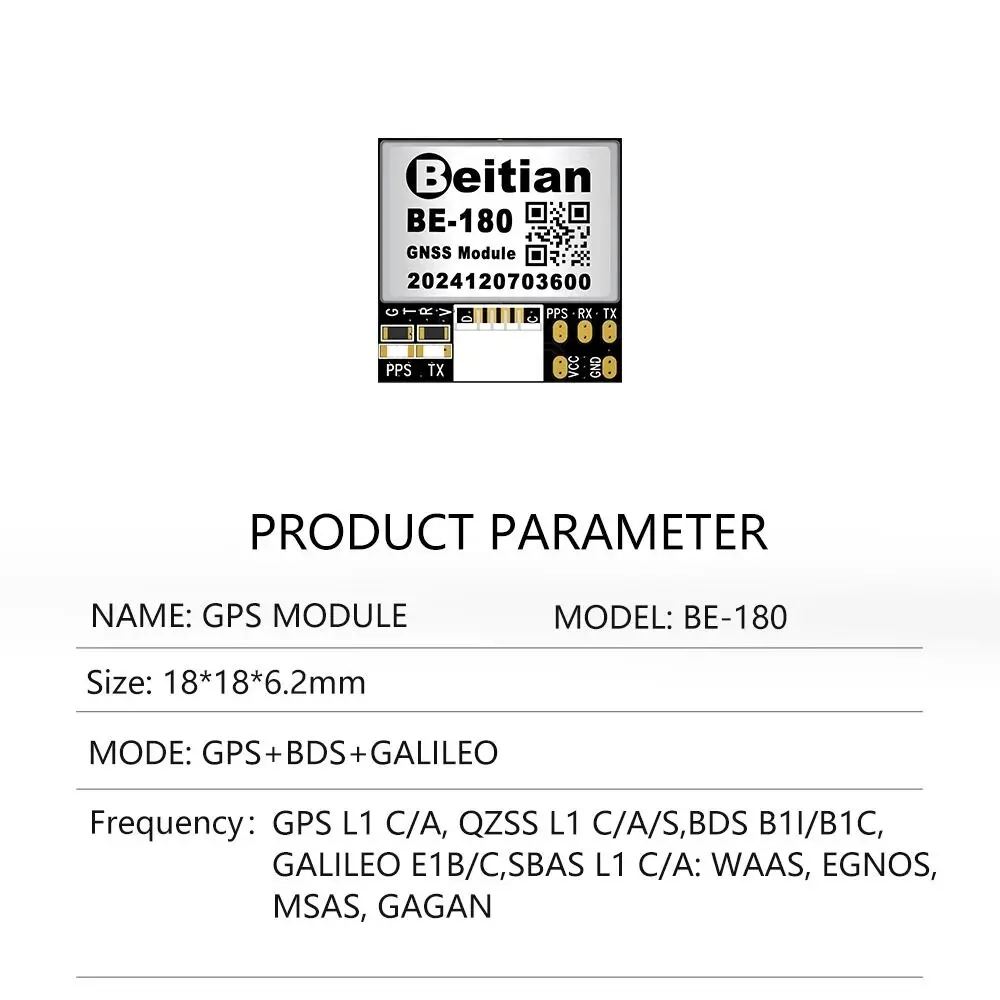 Beitian GPS Module BE-180 BE-220 BE-280 BE-880 With Antenna M10050 GNSS Ultra-low Power Receiver for Vehicle Drones - image 1
