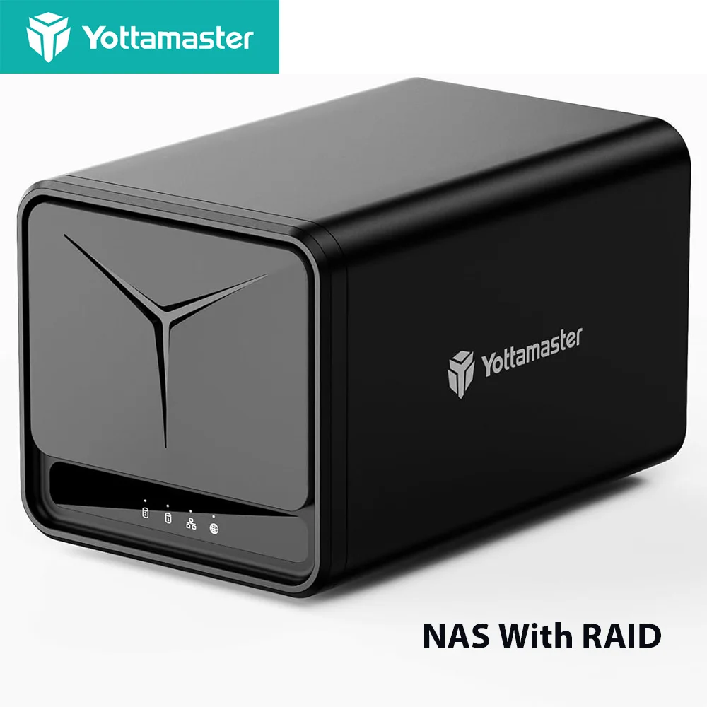 Yottamaster 2/5 Bay 2.5/3.5 inch SATA HDD SSD Enclosure RAID NAS Wireless Network HD Cloud Server Storage Quad Core CPU DDR4 RAM - image 1