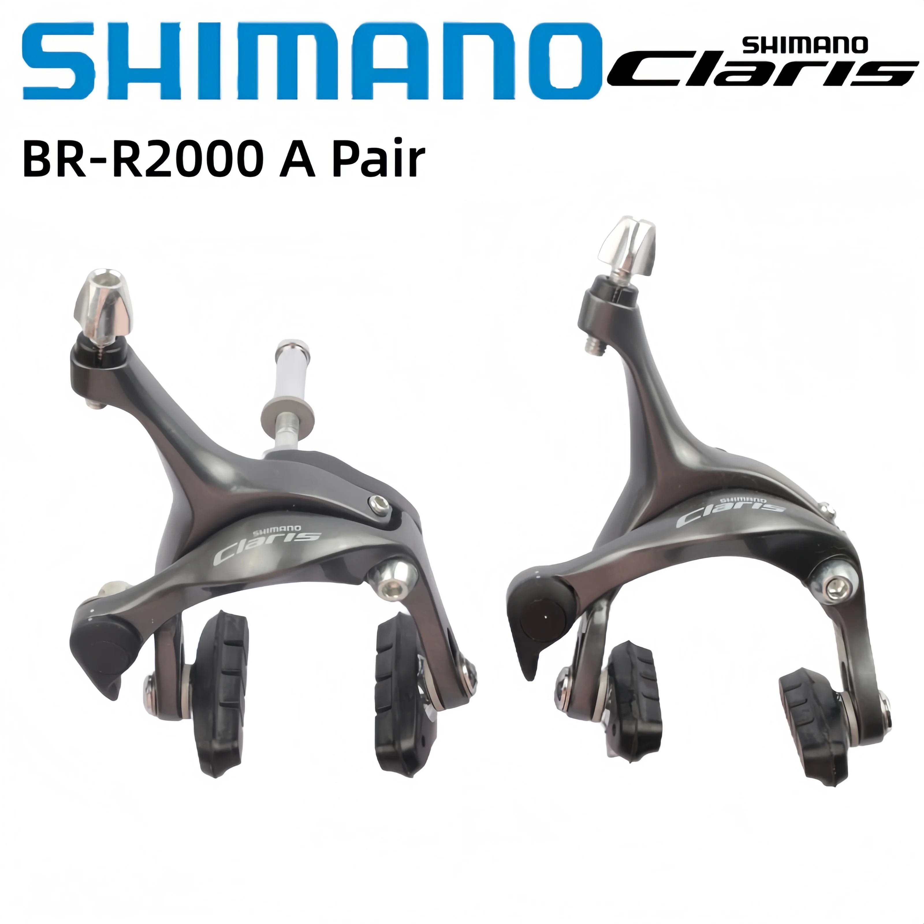 Shimano Claris Series BR-R2000 Dual Pivot Brake Caliper Pair for Road Bike Compatible with 28mm Tires - image 1