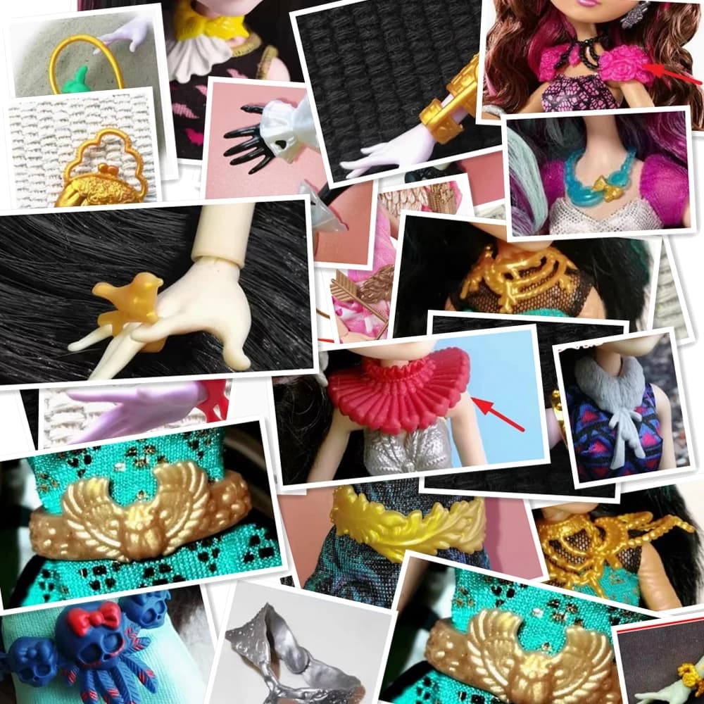 Doll Accessories for Monster High 1/6 Scale Dollhouse Kids Toy Party Crown Bag Necklace Parts (No Doll) - image 1