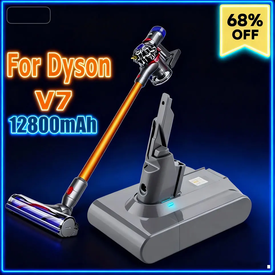 Dyson V7 21.6V 12800mAh Li-ion Rechargeable Battery Replacement - image 1