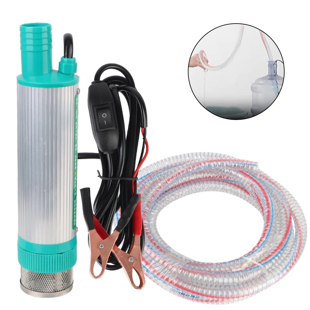 30L/min Mini For Pumping Diesel Oil Water Submersible Aluminum Alloy Shell Fuel Transfer 12V Car Electric DC Refueling Pump - image 1