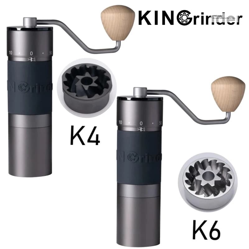 Kingrinder K4/K6 Manual Coffee Grinder Portable Mill 420 Stainless Steel 48mm Titanium Plating Burr - image 1