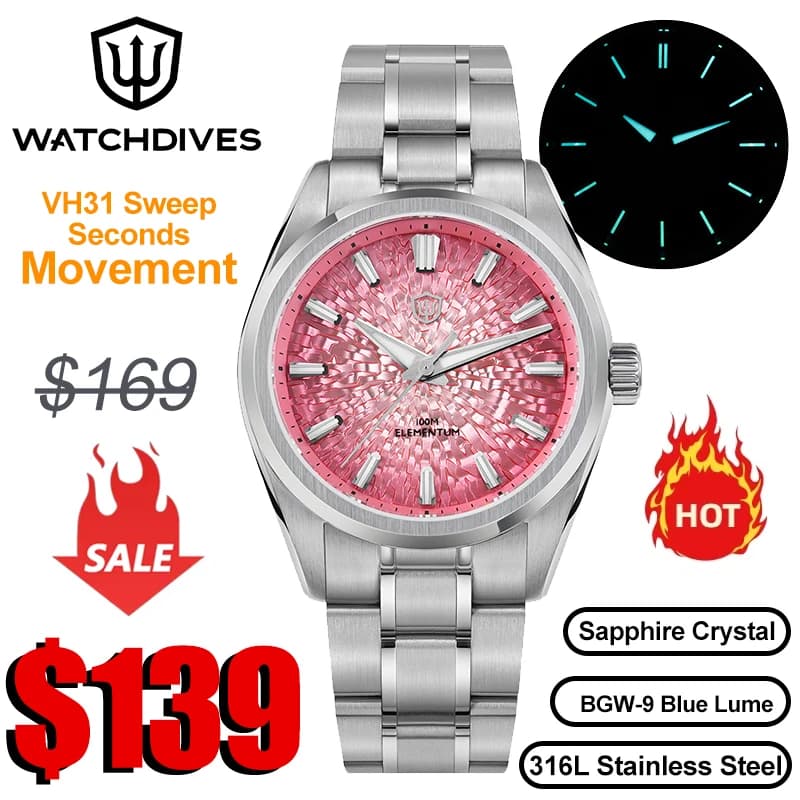 Watchdives WD0003C Quartz Watch 38mm Ice Crack Dial - image 1