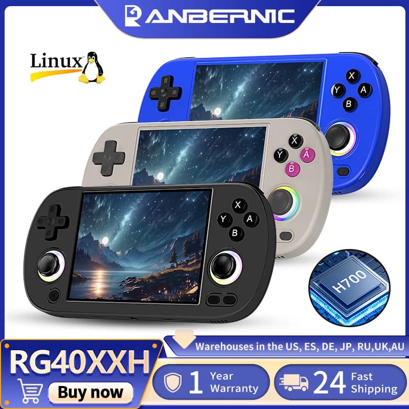 Anbernic RG40XX H Retro Handheld Game Console 4.0'' IPS Screen Linux 64-bit HDMI-TV Out WiFi Bluetooth - image 1