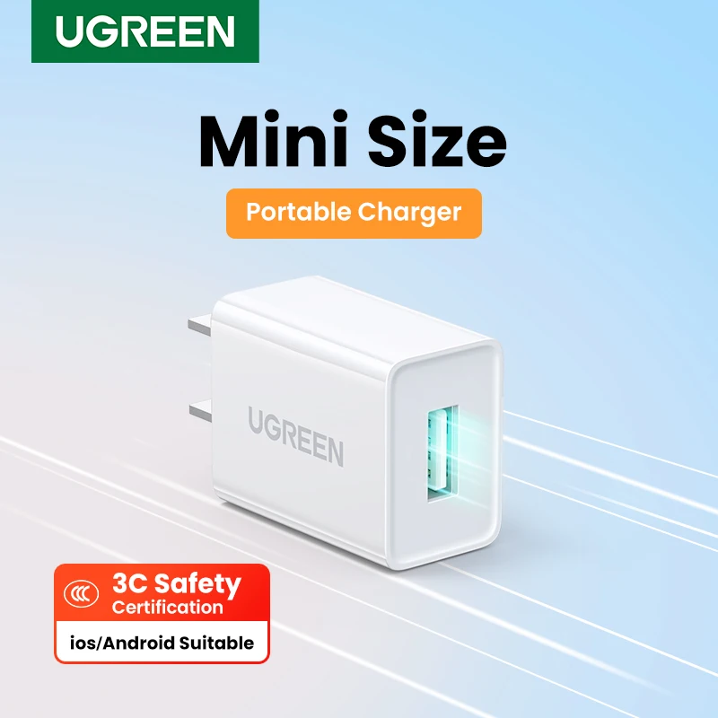 UGREEN 5V 1A USB Charger for iPhone 16 15 14 Pro Max and Samsung S24 Xiaomi Mobile Phones with US Plug - image 1