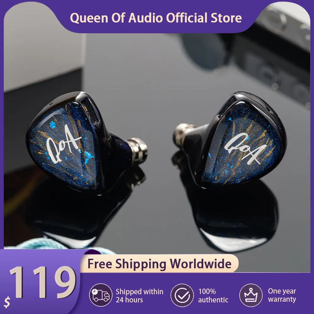 Écouteurs intra-auriculaires QoA Cloud Scape, 1 dynamique + 1 planaire, avec prise 3,5 mm et 4,4 mm, écouteurs filaires HiFi, câble pour casque, IEM - image 1