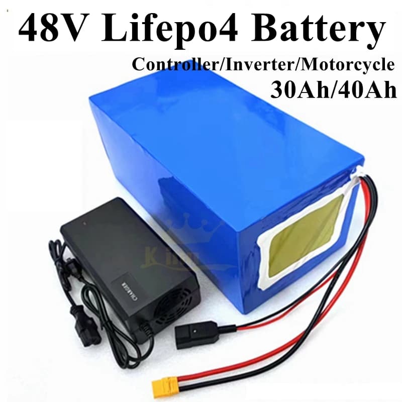 FS Lifepo4 48V 40Ah Lithium Battery Pack with 80A BMS and 5A Charger for Two/Three Wheeler Tricycle Truck - image 1