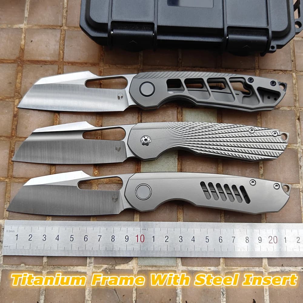 2026 STR Front Flipper Folding Knife with Titanium Handle, Ceramic Bearings, 154CM Steel Blade - image 1