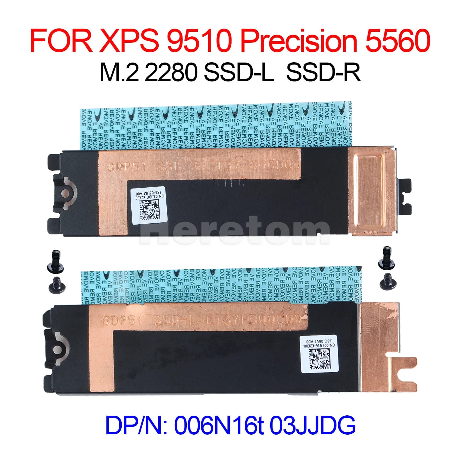 M.2 2280 SSD Heatsink Hard Drive Cover Bracket for Dell XPS 15 9500 9510 M5550 M5560 - image 1