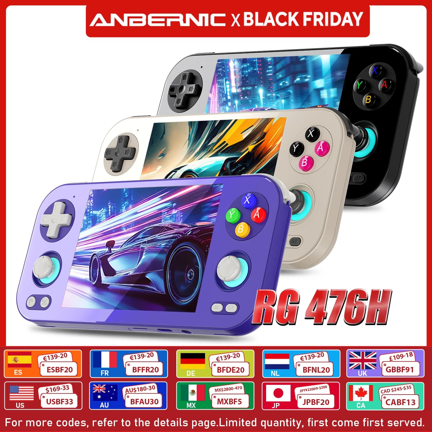 ANBERNIC RG476H Retro Game Console 4.7-inch LTPS In-Cell Display Android 13 Unisoc T820 Processor - image 1
