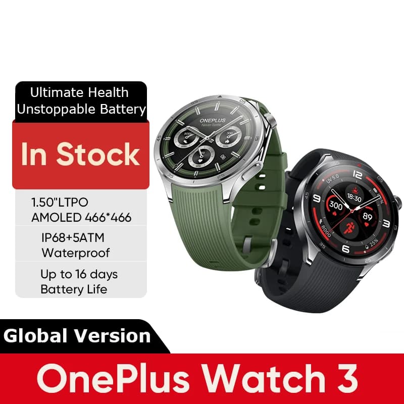 OnePlus Watch 3 Smartwatch 1.50-inch LTPO AMOLED Display Snapdragon W5 Processor Dual Frequency GPS Wear OS Global Version - image 1