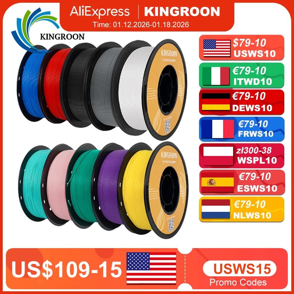 KINGROON HS-PLA Filament 1.75mm High Speed PLA 3D Printer Filament - image 1