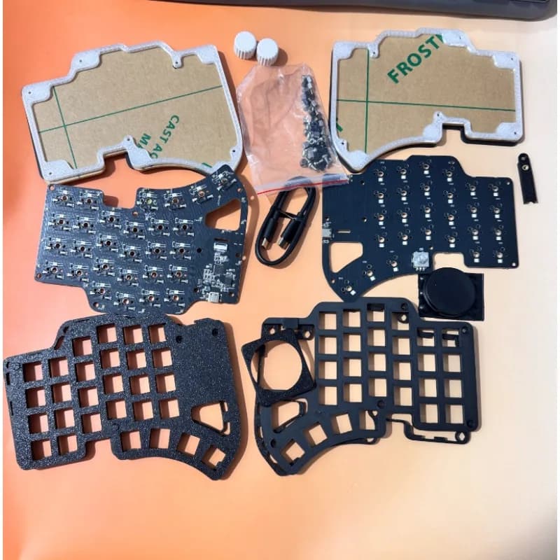 New Dilemma Split Keyboard Soldering PCB Custom DIY Wired RGB Single-mode Support VIA Mechanical Keyboard Accessories - image 1