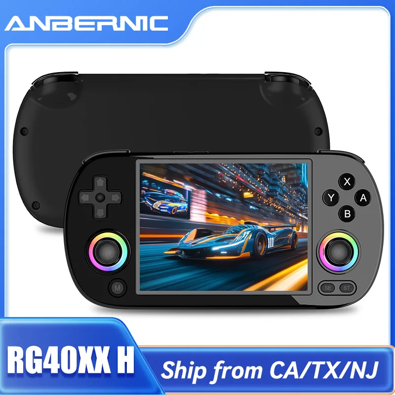 ANBERNIC RG40XXH Handheld Game Console 4" Screen Linux System with Joystick and RGB Lighting Effects - image 1