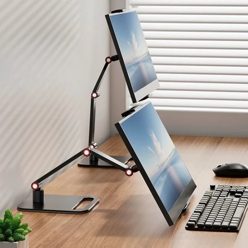 Portable Monitor Tablet Holder Metal Stand Adjustable Bracket 13-17 Inch Universal Expandable Display Base Vesa Mount - image 1