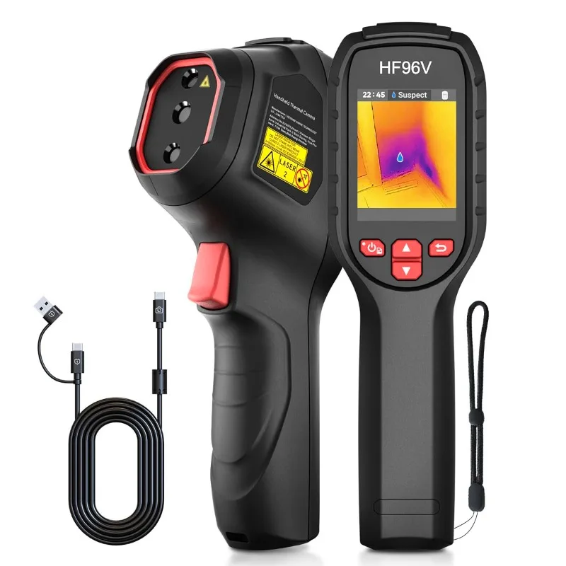 HF96V Thermal Camera With Visual Camera, 240x240 Super Resolution, 96x96 IR Resolution, Imaging Camera With Laser - image 1