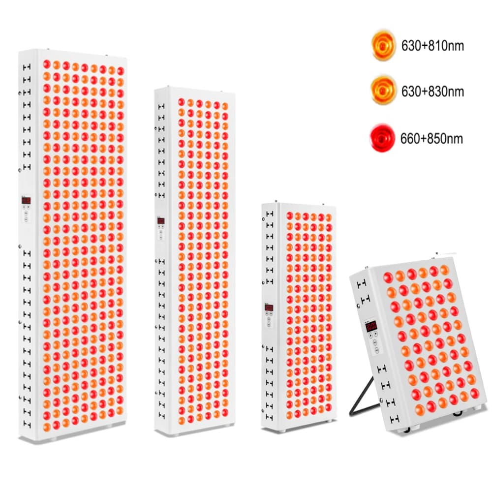 Dual Chip LED Red Light Therapy Panel with 630nm, 660nm, 810nm, 830nm, 850nm Infrared Therapy Lamp for Face and Body - image 1