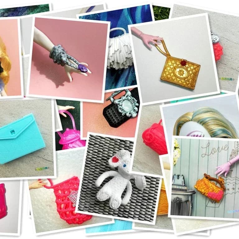 Quality Monster High Doll Bag Mask Accessories Necklace Girl Doll Fashion Kits Bags Shoes Girls Gift Toy - image 1