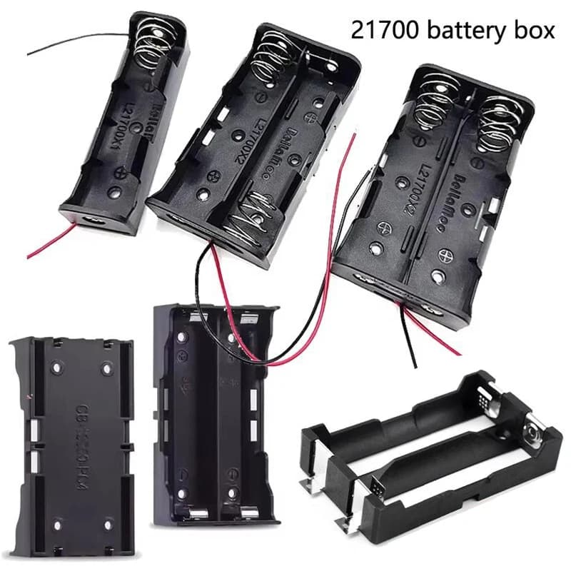 21700 Lithium Battery Box PCB Pin Section 1/2/3/4 Series/Parallel Battery Slot 3.7V Base Welding-Free Battery Holder - image 1