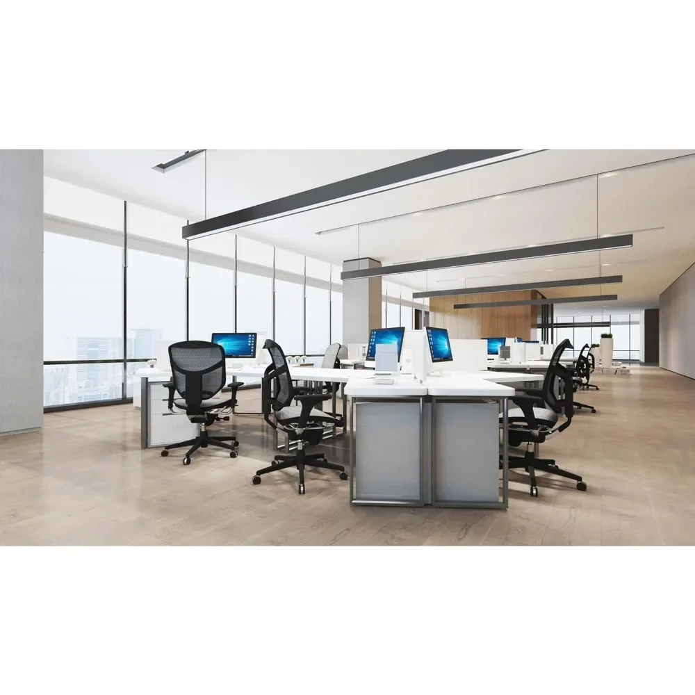 Quantum 9000 Series Ergonomic Mid-Back Mesh Chair, Black - image 1
