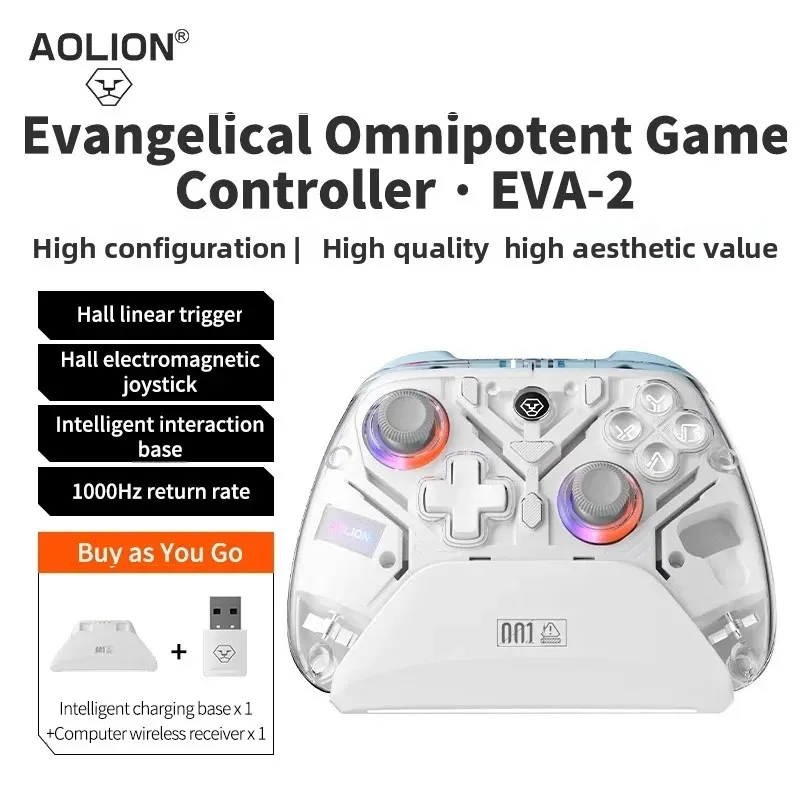 Aolion K10 Wireless Gaming Controller with Charging Dock and RGB Lighting - image 1