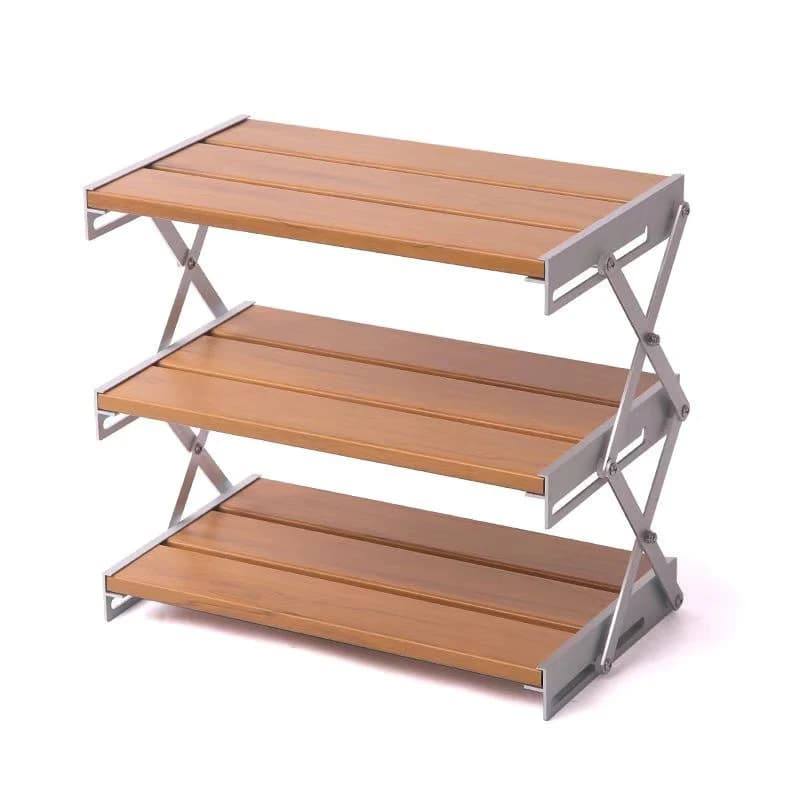 Outdoor Folding Storage Rack Desktop Kitchen Organization Aluminum Alloy Portable Plant Flower Holder - image 1