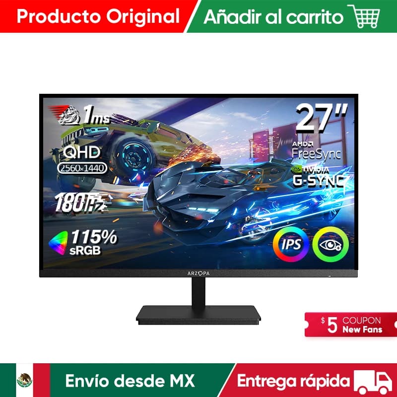 ARZOPA 27 inch 180hz 2560*1400 Gaming Monitor QHD 2K Monitor for PC Fast IPS with Type-C,Samsung DeX mode,FreeSync M1RC - AliExpress 7 - image 1