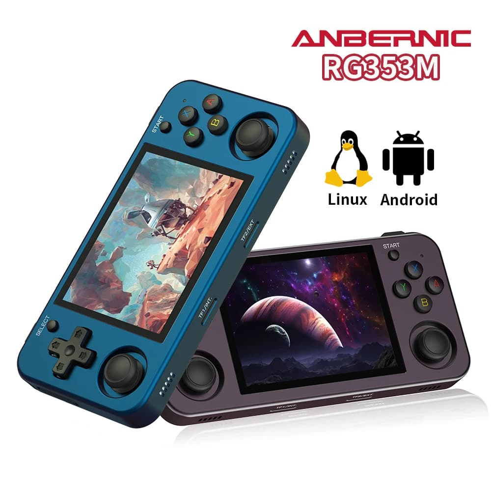 ANBERNIC RG353M Handheld Game Console 3.5 Inch Multi-touch Screen Dual OS Aluminum Alloy Shell HDMI-compatible WIFI Video Player - image 1