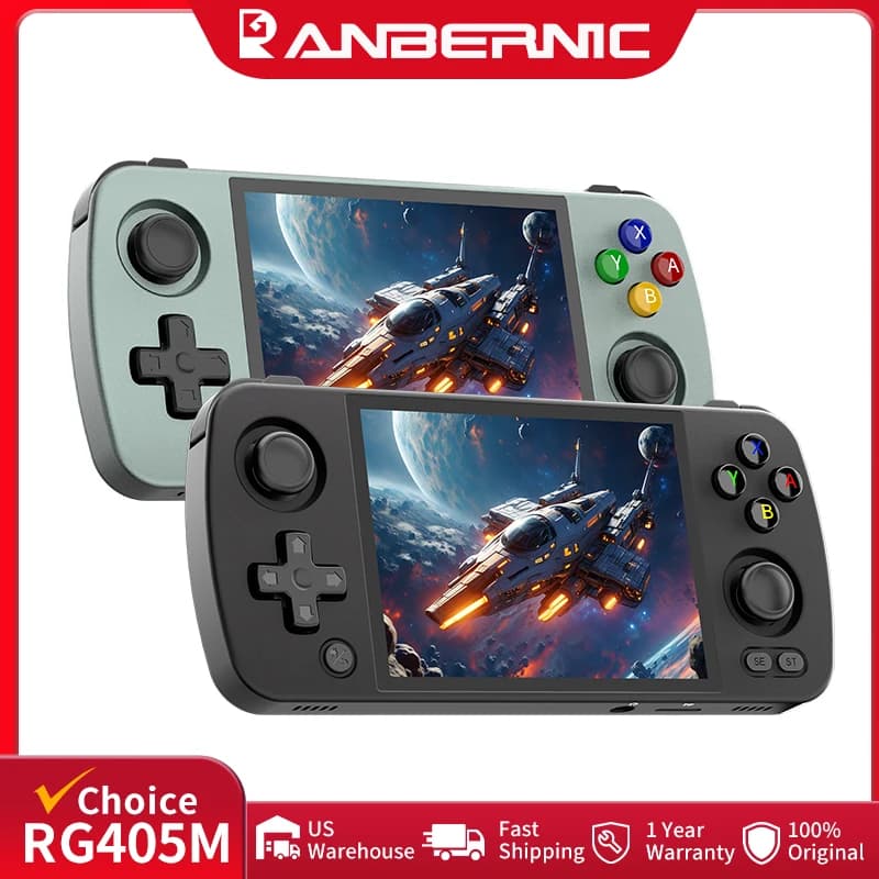 ANBERNIC RG405M Handheld Game Console 4'' IPS Touch Screen Android 12 System T618 Metal Shell Retro Video Game Player 3000+ Games - image 1