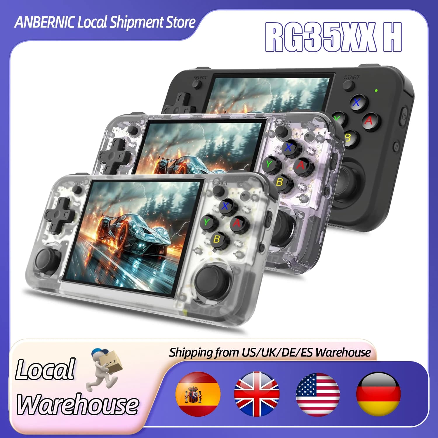 ANBERNIC RG35XX H Retro Handheld Game Console 3.5 Inch IPS Display Bluetooth 3300mAh - image 1