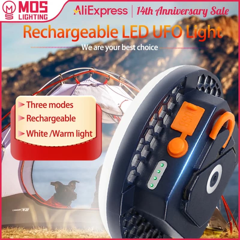MOSLIGHTING Tent Light Rechargeable Lantern Portable Emergency Night Market Light Outdoor Camping Bulb Lamp Flashlight Home LED - image 1