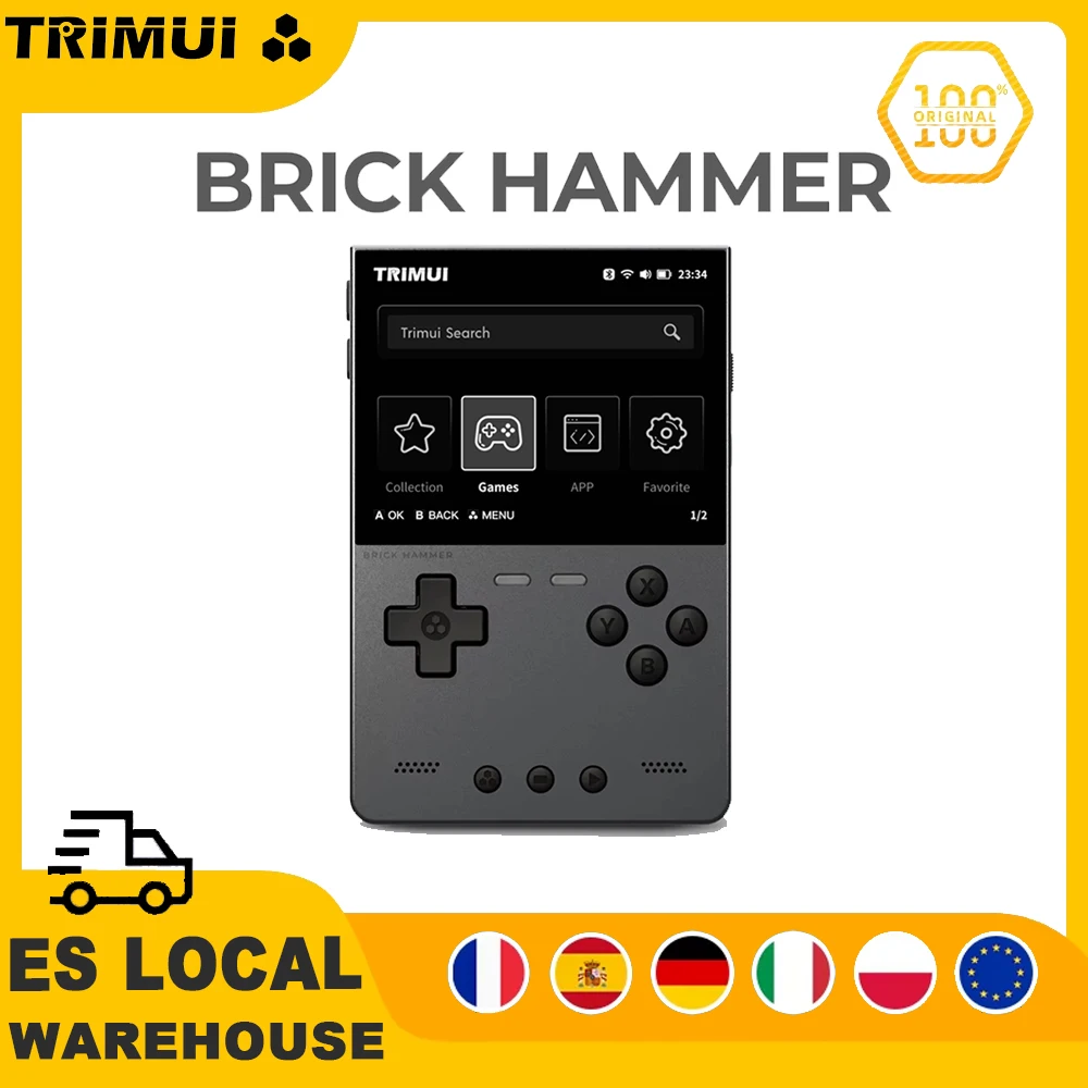 Consola de Juegos Portátil TRIMUI Brick Hammer, Metálica, Pantalla IPS de 3.2'', Juegos Retro, Sistema Linux, Dispositivo de Videojuegos - AliExpress 44 - image 1