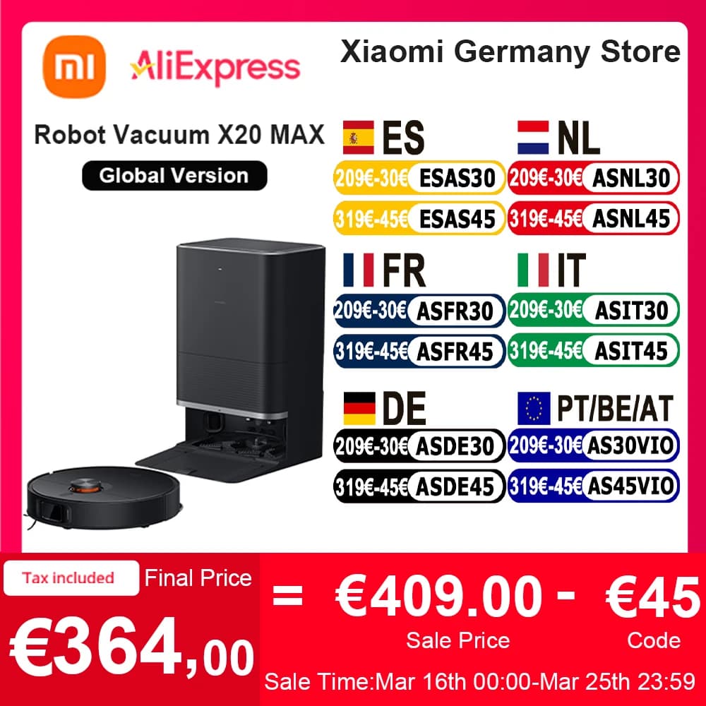 Global Version Xiaomi Robot Vacuum X20 Max with Voice Control and Automatic Dust Collection - image 1