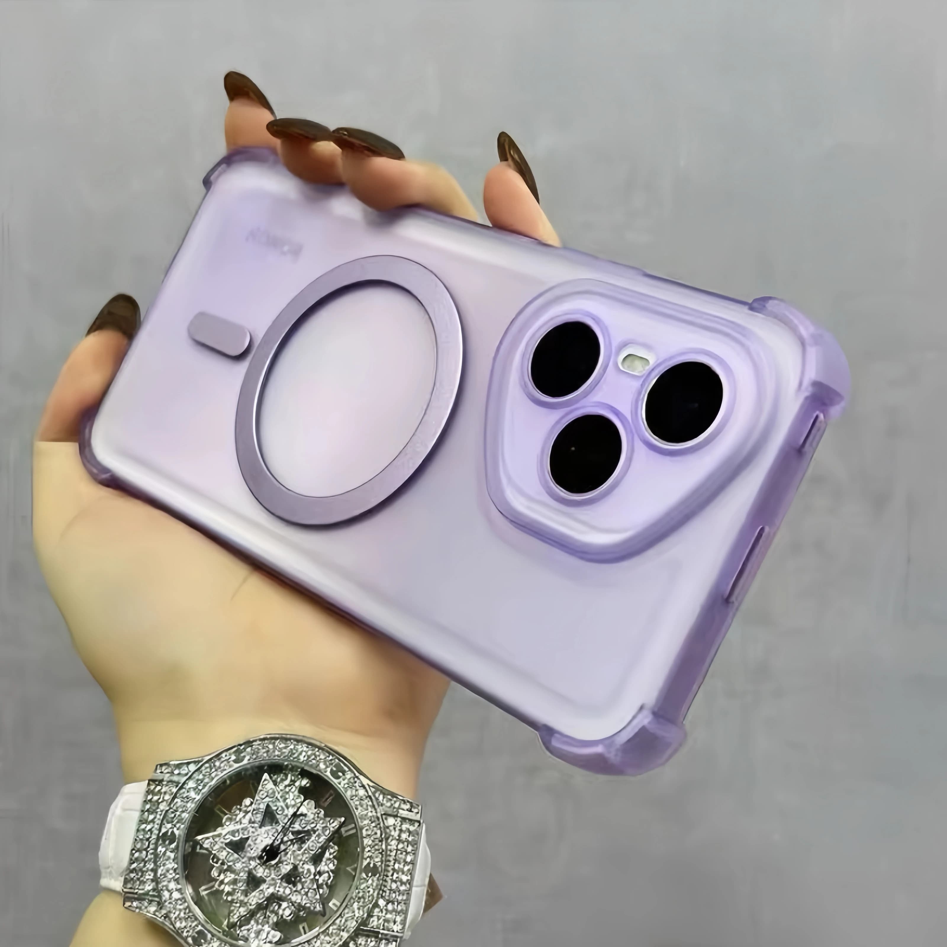 Candy Color Magnetic Bumper Case Compatible with Xiaomi Poco Series (F7 Ultra, X7 Pro, M7, M6, F6, F5, F3, X6, X5, M5S) Transparent - image 1