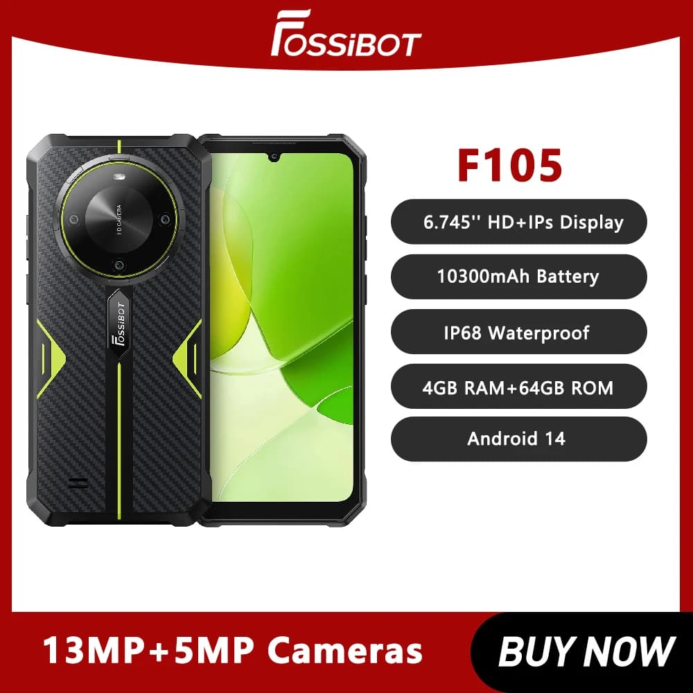 FOSSiBOT F105 Rugged Smartphone Android 14 6.75-inch Display - image 1