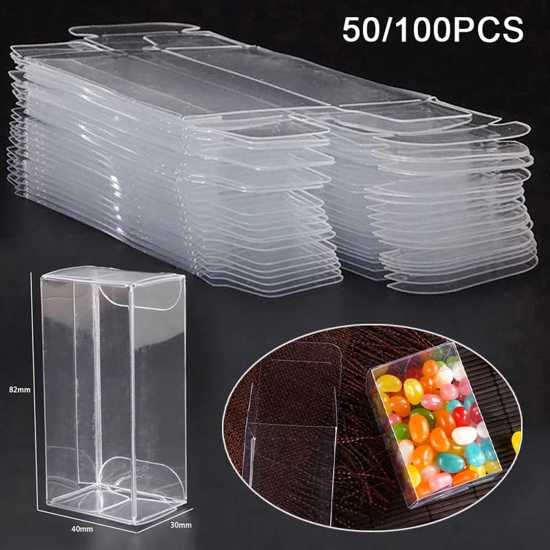 30*40*82mm PVC Model Display Box Case 1/64 Showcase Protection Transparent Dustproof for Collectibles Toy Figures (50/100 PCS) - image 1