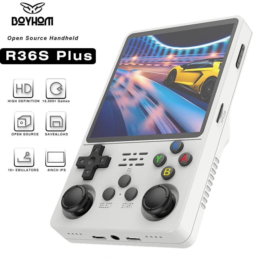 BOYHOM R36PLUS Retro Handheld Console 4 Inch IPS Screen 64GB 128G WiFi NES SNES Game Boy Advance N64 PS1 PSP Emulator - AliExpress 44 - image 1
