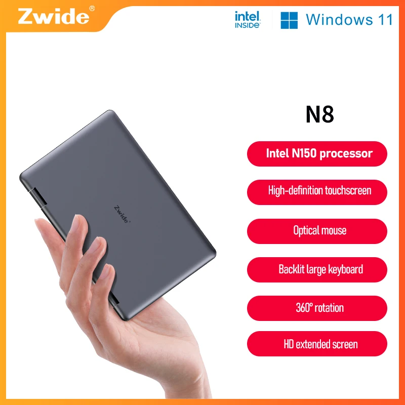 Zwide Mini Laptop N8 Intel N150 Windows 11 Pro 8GB - image 1