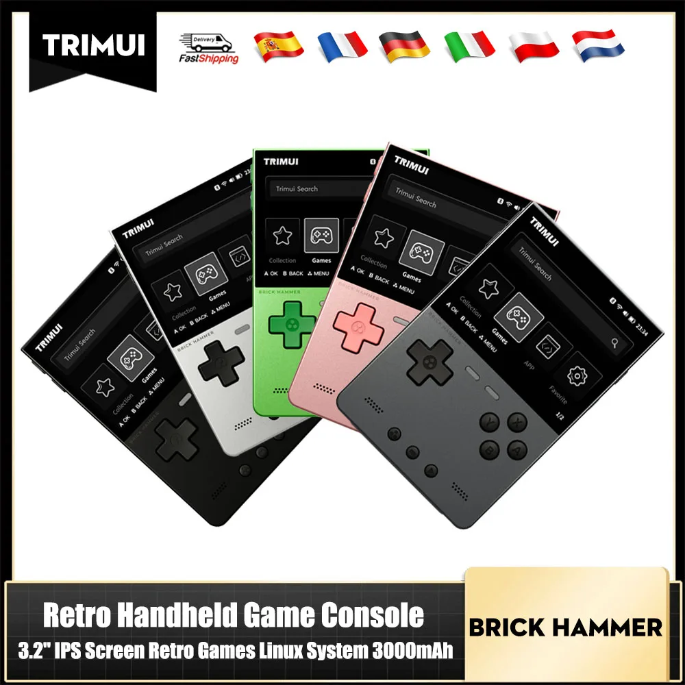 Consola de Juegos Portátil TRIMUI Brick Hammer, CNC Totalmente Metálica, Pantalla IPS de 3.2'', Juegos Retro, Sistema Linux, Reproductor de Videojuegos - AliExpress 44 - image 1