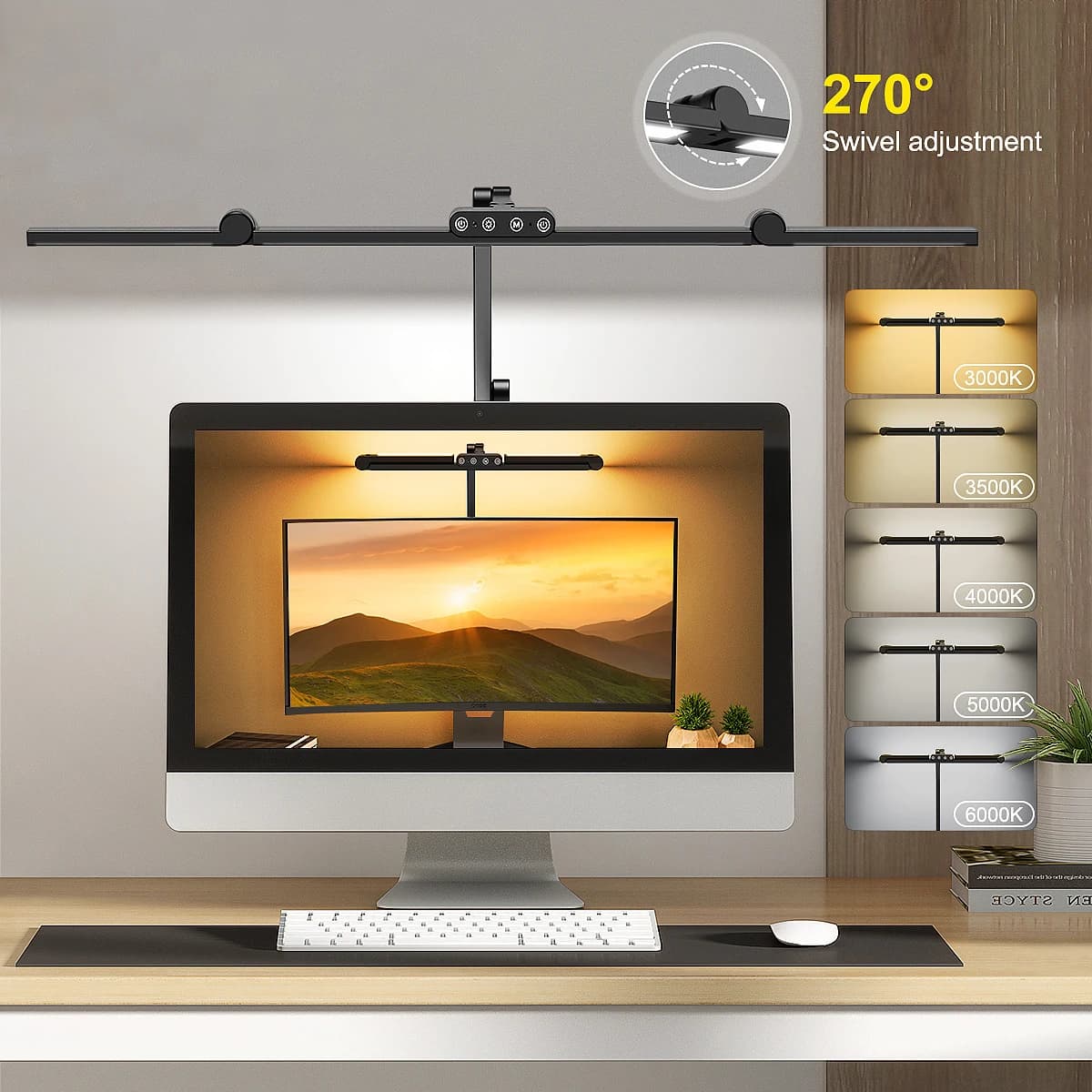 LED Desk Lamp with Clamp Architect Desk Lamps for Home Office with 4 Colour Modes, Ultra Bright Computer Desk Lamp Continuo - AliExpress 39 - image 1