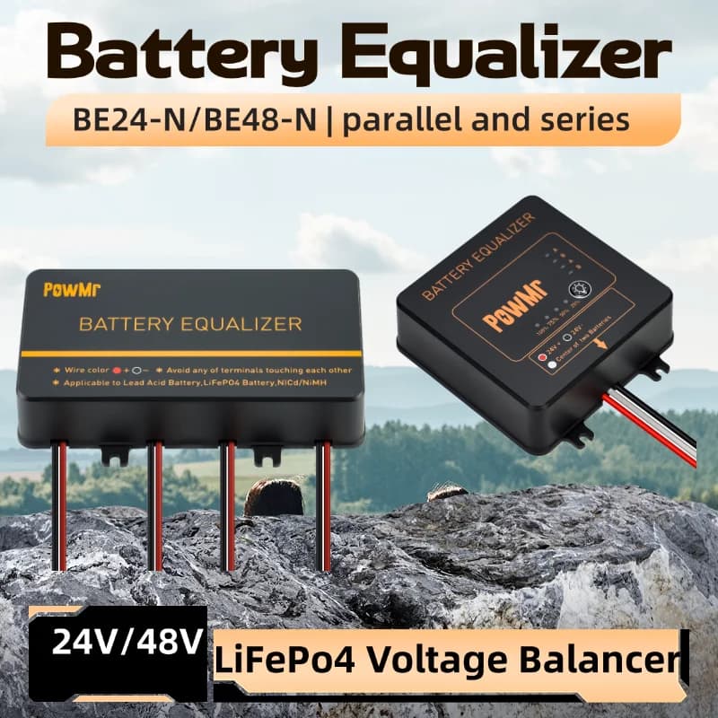 PowMr 24V 48V Battery Balancer Solar System 12V Battery Equalizer Lead Battery Series Solar Cell Regulator - image 1
